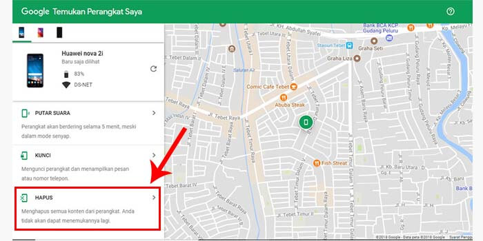 Cara Reset HP Jarak Jauh