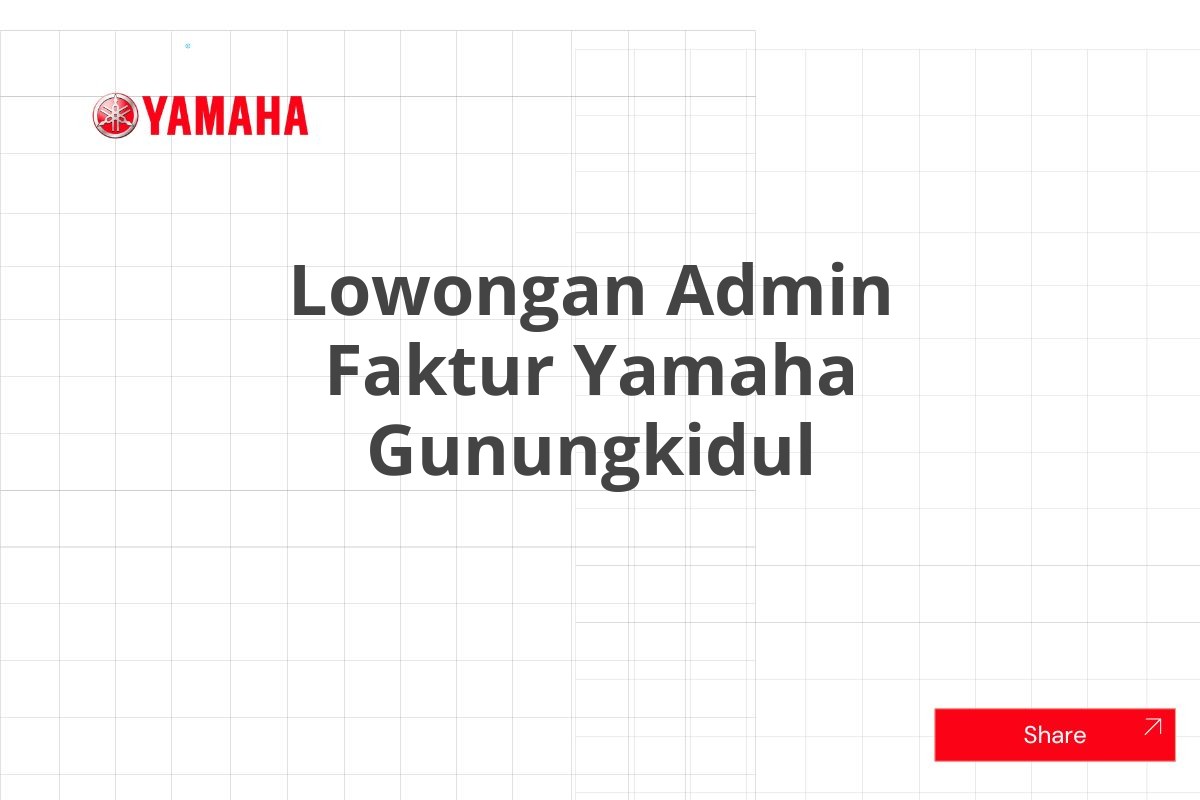 Lowongan Admin Faktur Yamaha Gunungkidul