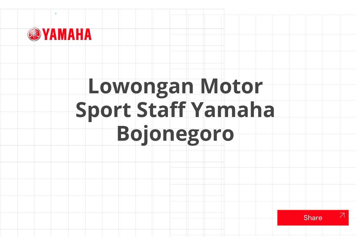 Lowongan Motor Sport Staff Yamaha Bojonegoro