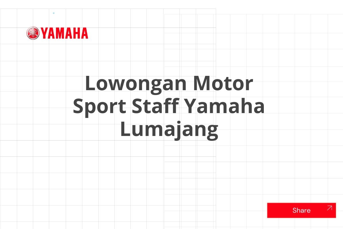 Lowongan Motor Sport Staff Yamaha Lumajang